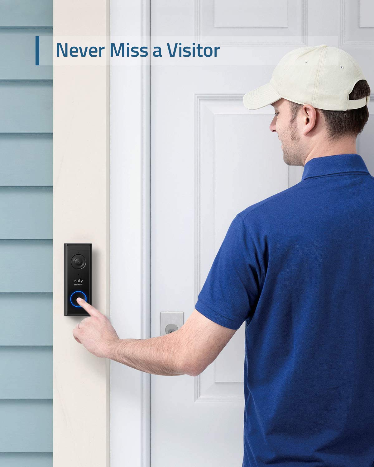 Eufy Security Video Doorbell Add-On Chime, Requires Video Doorbell 2K (Battery Powered) Or Video Doorbell Dual, Simultaneous Rin