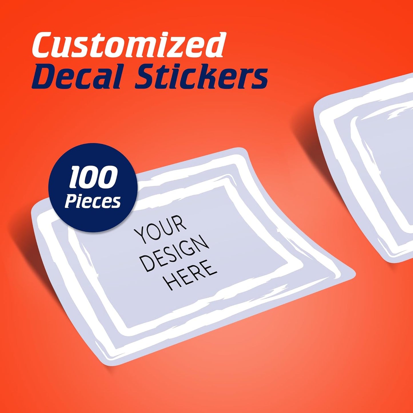 100 Custom Vinyl Stickers - Upload Your own Image, Text, Design, Logo - Personalized Logo Labels for Handmade, Packaging, Bottle, Jars, Candle, Brand Stickers (Lavender Swirls, 5x3)