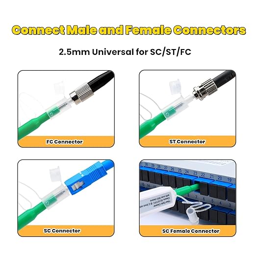 Fiber Optic Connector Cleaning Pen,10PCS Fiber Optic Cleaner Pen for 2.5mm Ferrules SC,FC,ST,SC/APC and FC/APC,800+ Clean Times