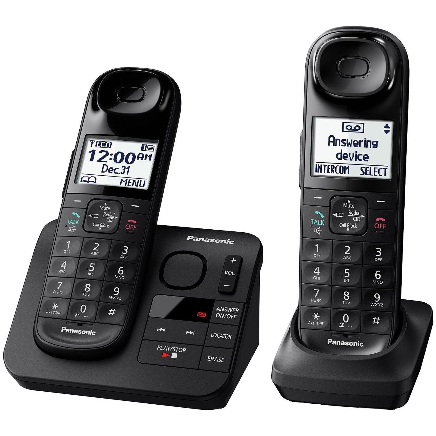 Panasonic KX-TGL432B Dect_6.0 2-Handset Landline Telephone  Black-New