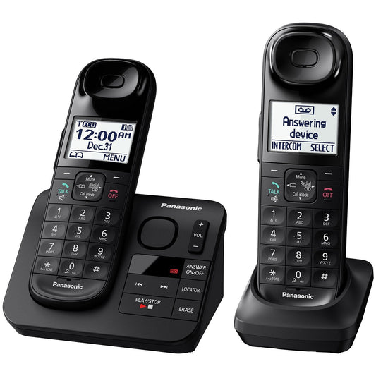 Panasonic KX-TGL432B Dect_6.0 2-Handset Landline Telephone  Black-New