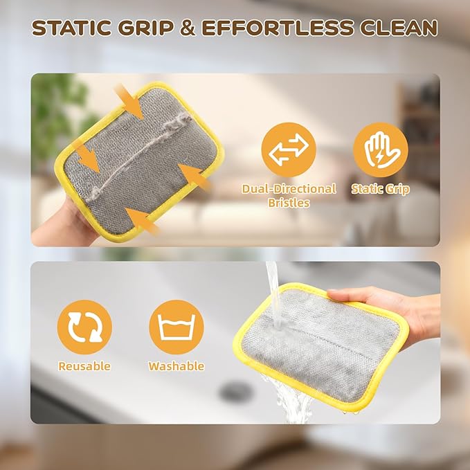 Pet Hair Removal Glove，the Magic Brush Electrostatic Pet Hair Remover，Furhero Gloves Mitt Dog Cat Grooming Tool，Fur Hero Reusable for Furniture Clothes Couch Cleaning 6PCS Box