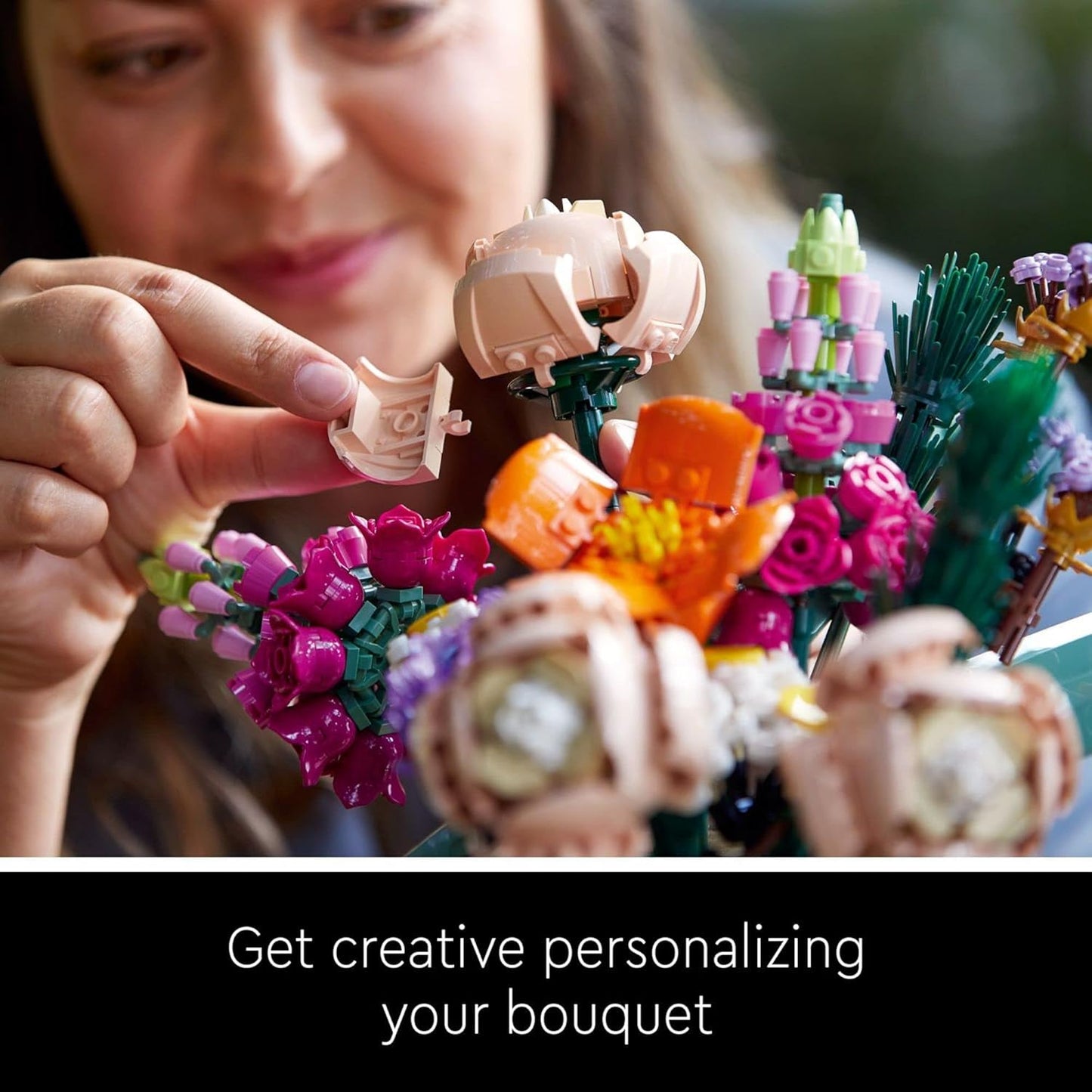 LEGO Botanicals Flower Bouquet Building Set - Artificial Flowers for Decoration for Home and Display, Ages 18+ - Small Fake Flowers for Table, Desk, Office - Gift for Birthdays - 10280