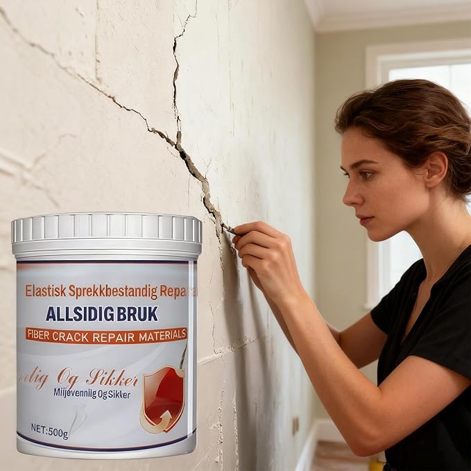 Elastic Cr-ack Resistant Wall Repair Paste, Quick-Drying, 500g, Hole Filler Putty, Wall Repair Paste, Strong Adhesion, for Home Indoor Kitchen Ceiling Walkway Fiberglass Metal Glass