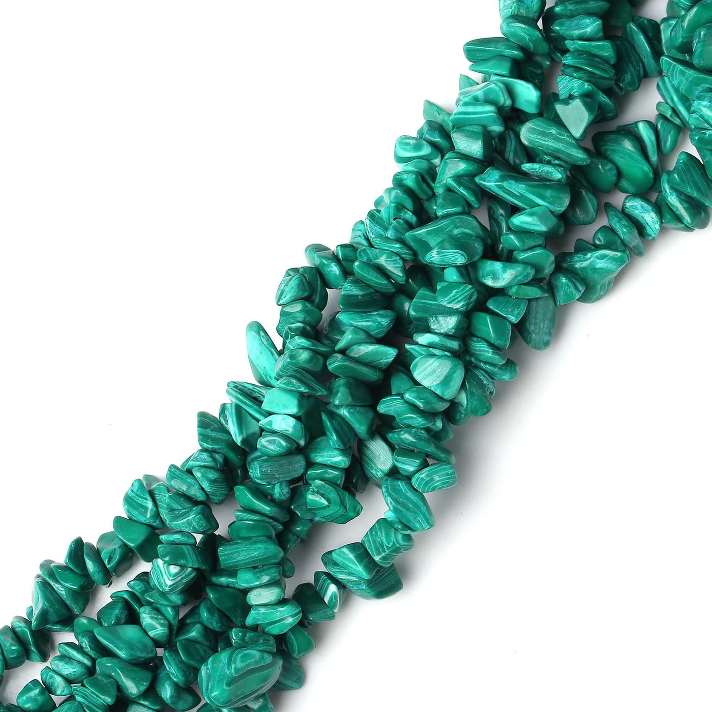 LAIDANLA Malachite 400pcs Natural Chip Stone Beads 5-8mm Healing Crystal Irregular Gemstones Drilled DIY Loose Rocks Bead Crystal for Bracelet Earrings Necklace Jewelry Making Crafting