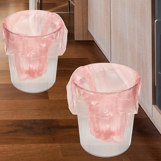 100Pcs Gold Thickened Disposable Trash Bags Large Capacity Waste Containers for Kitchen Bathroom Home Office Sanitary Refuse Bin Liners