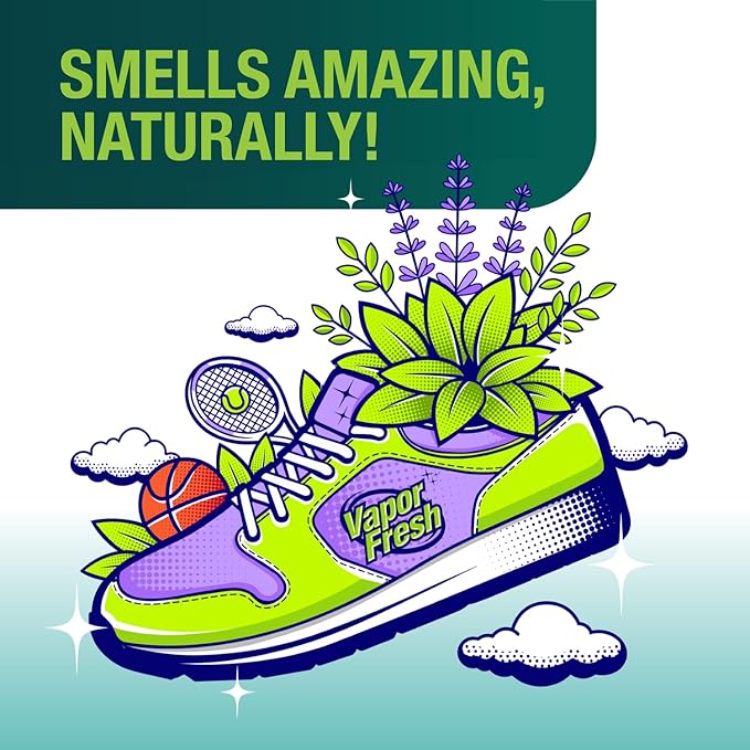 Vapor Fresh Shoe Deodorizer Spray, 4oz (Eucalyptus Lavender) - For Boots, Sneakers, Cleats, Sandals and More - Powerful Shoe Odor Eliminator With Essential Oils (1-pack)
