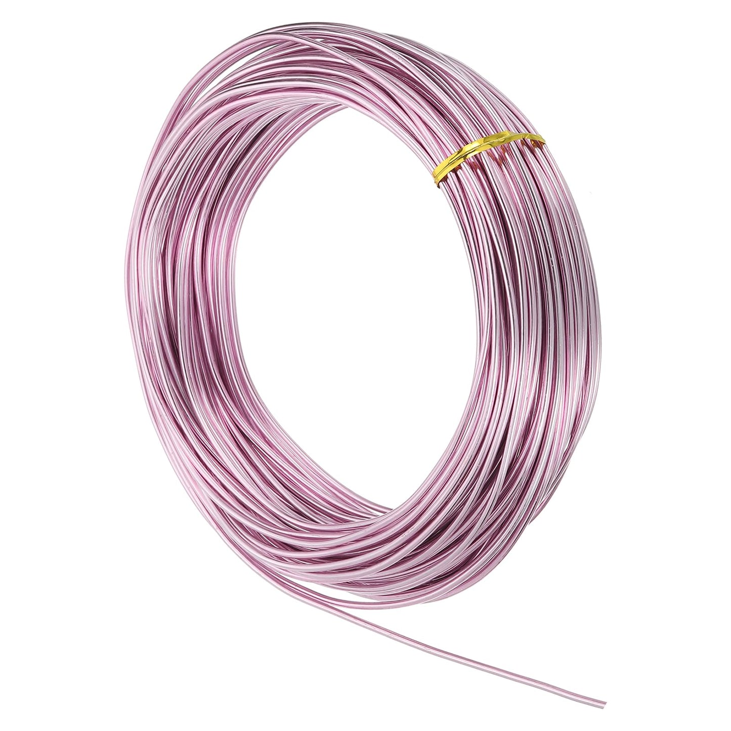 MECCANIXITY 10 Gauge 2.5mm Aluminum Wire, 100 Feet Bendable Metal Craft Armature Wire for Jewelry Making DIY Beading Floral Wreath Wrapping Sculpting, Light Pink