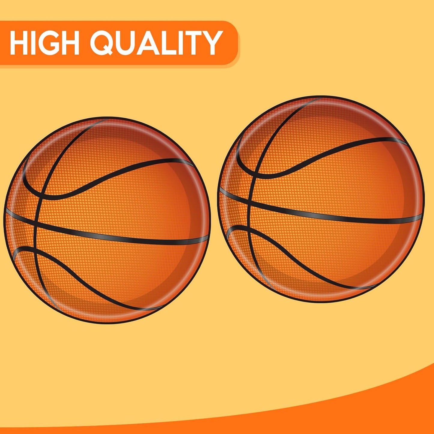 Basketball Party Decorations,60Pcs 7Inch Basketball Plates,Sports Theme Tableware Set,Disposable Paper Dessert Plates,for Baby Shower,Kids and Adults Basketball Theme Birthday Party Decor Supplies