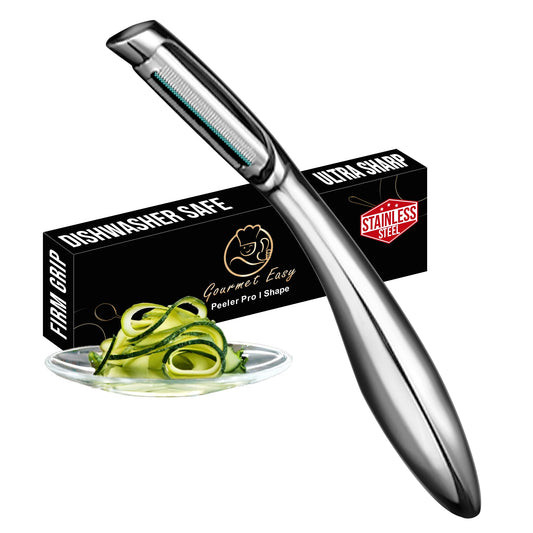 Vegetable Peeler, Premium Stainless Steel Potato Peeler, High Tensile Ultra Sharp Blade Fruit and Food Slicer, I Shaped with Ergonomic Non-Slip Handle, Dishwasher Safe with 5 Years Warranty