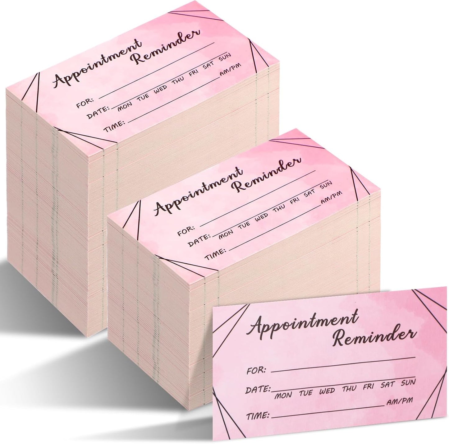 Seajan 1000 Pcs Appointment Cards Bulk Appointment Reminder Cards for Client Business, Hair Salon, Dental Office, Massage Therapist, Grooming, Hairdresser, Medical Doctors and More(Daily, Pink)
