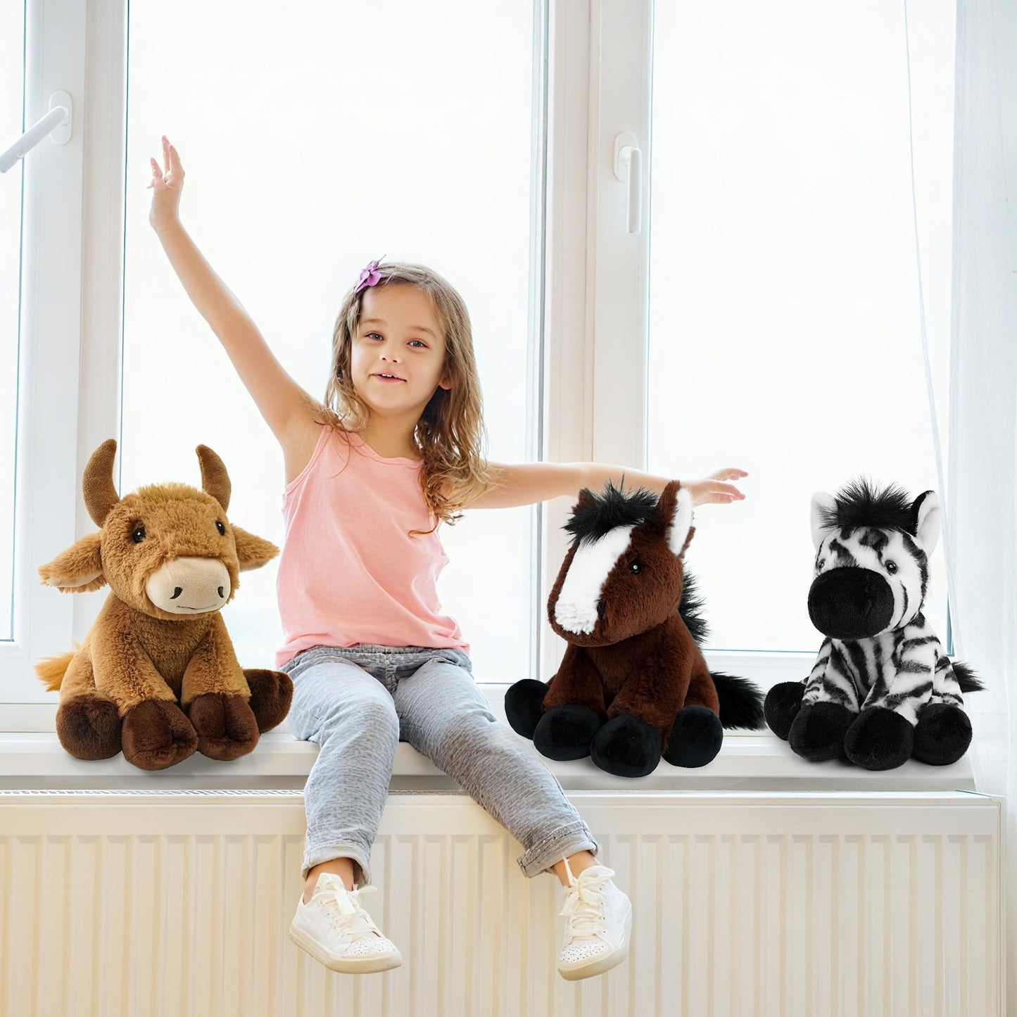 Hideekoog Bull Stuffed Animal Toys, 8.5 Inch Soft and Cuddly Bull Plush Animals Toy, Cute and Realistic Stuffed Animals Gifts for Boys and Girls Soft Toy for Kids