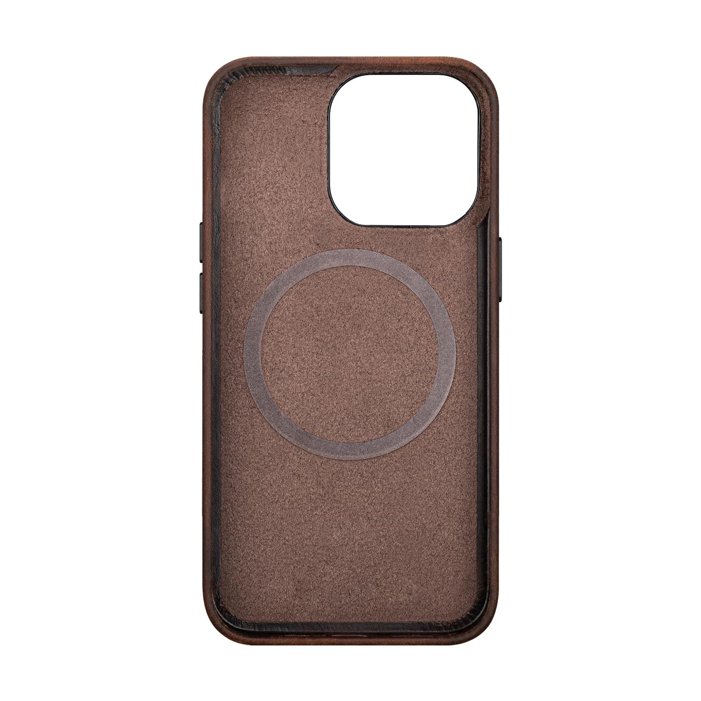 Maogoam For Iphone 12/12 Pro Case Leather, Genuine Crazy Horse Leather Case For Iphone 12/12 Pro,Compatible With Magsafe, Indian