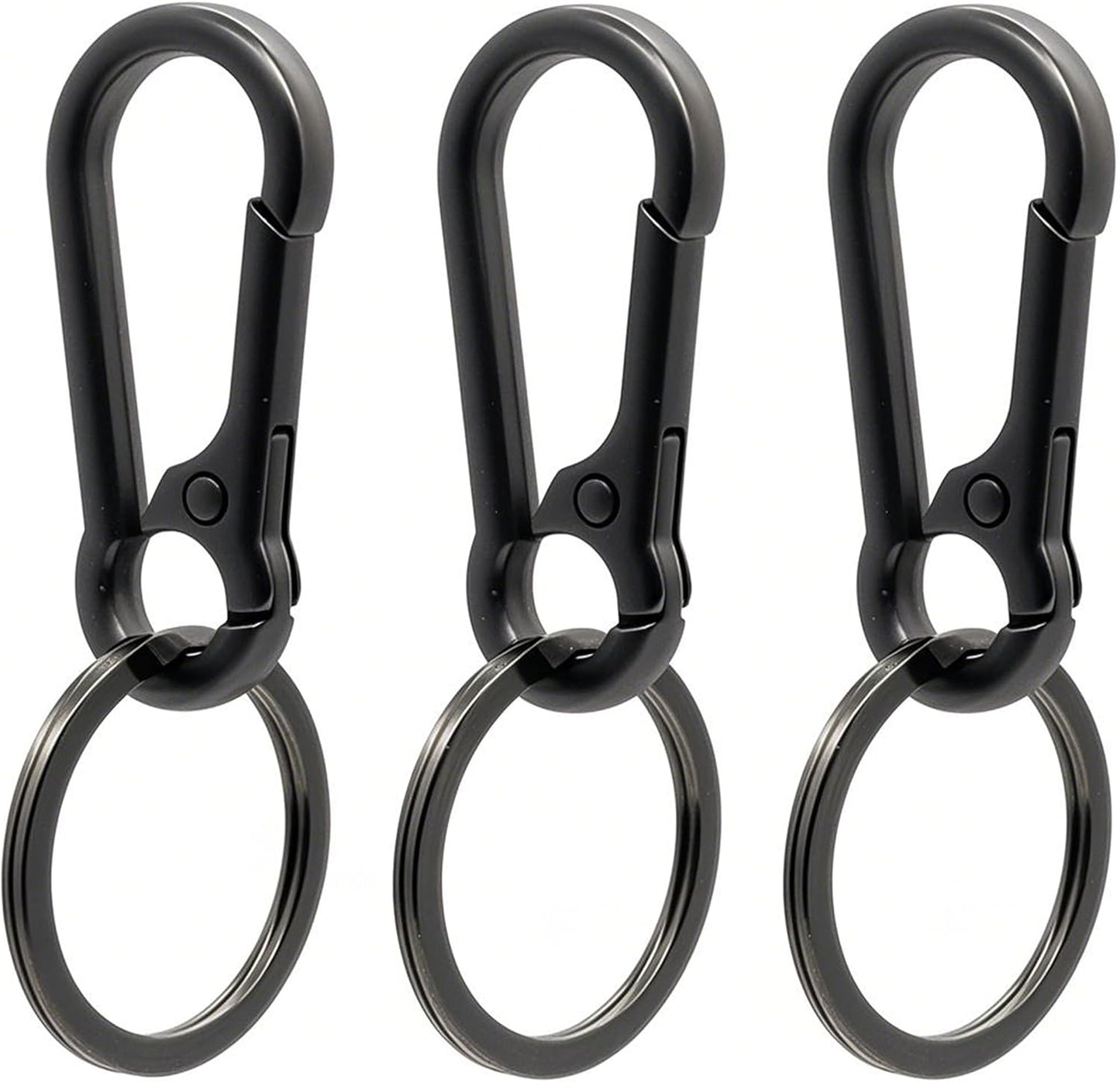 Keychain Keyring Set for Men Women Classic Metal Home Car Key Holder Organizer Portable Carabiner Clip Accessories 2PCS