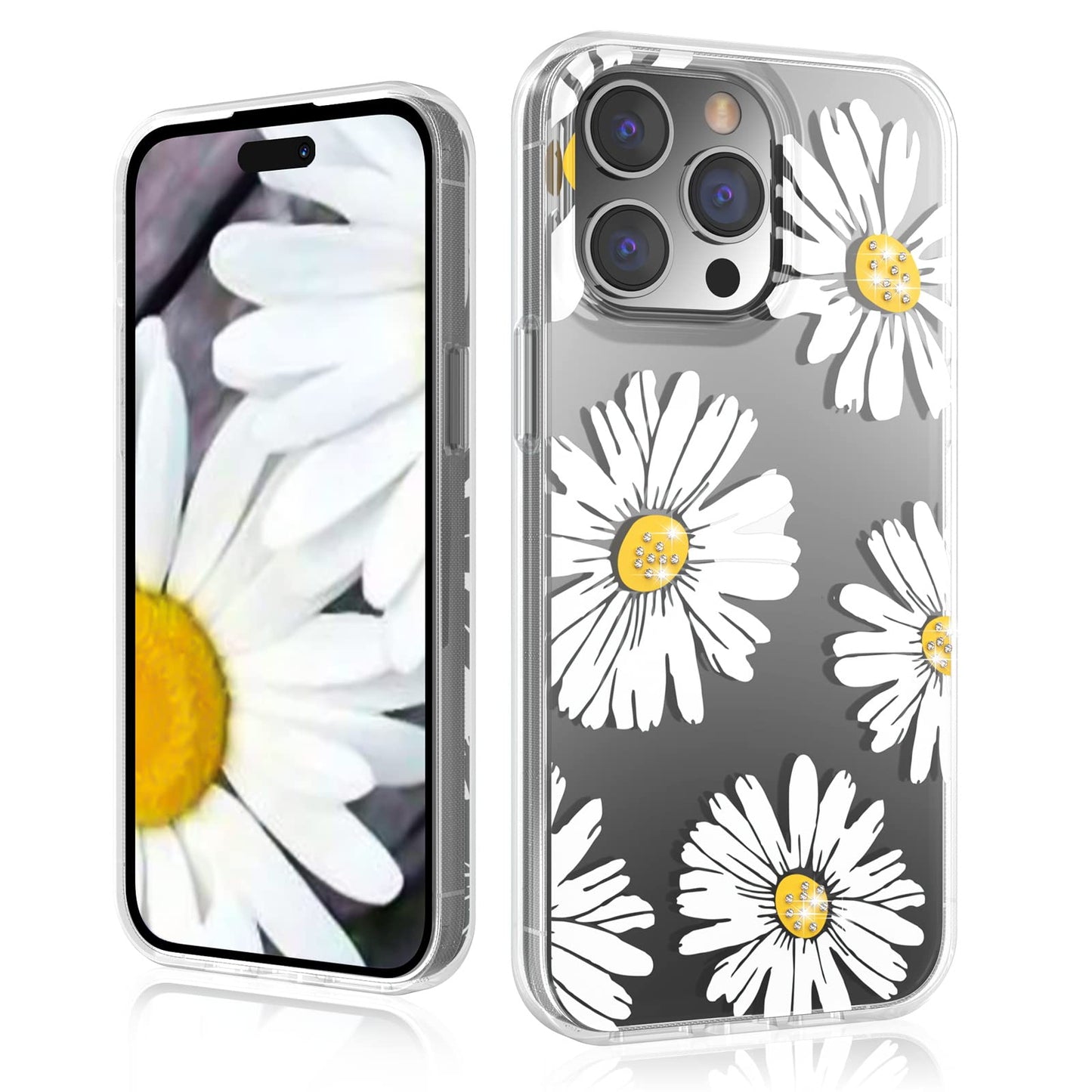 Mybat Pro Slim Clear Crystal Case For Iphone 14 Pro Max Case 6.7 Inch, Cute Stylish Mood Series For Women Girls Shockproof Non-Y