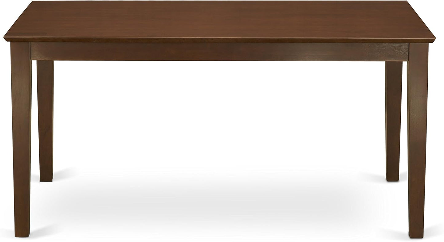 East West Furniture CAIP6-MAH-C 6 Piece Modern Dining Table Set Contains a Rectangle Wooden Table and 4 Linen Fabric Upholstered Chairs with a Bench, 36x60 Inch, Mahogany