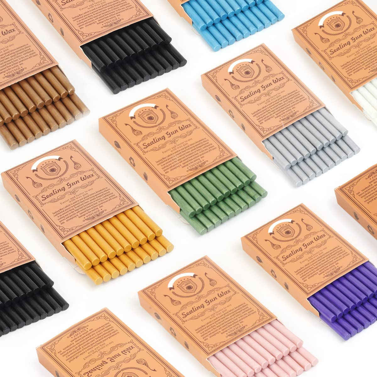 Wax Seal Kits, Wasole 20Pcs Pine Green Sealing Wax Sticks with 1 Pieces Glue Gun Set for Wax Seal Stamp, Great for Wedding Invitations, Birthday Cards, Envelopes, Gift Wrapping (Pine Green)