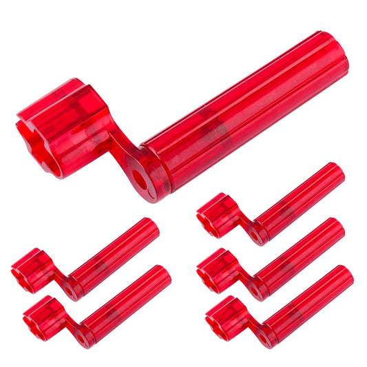 5 Core Guitar String Winder 5 Pcs Professional Guitars Tools Peg Winder With Bridge Pin Remover Red - Sw S Red 6Pcs