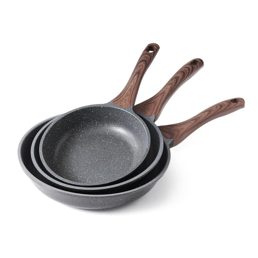 SENSARTE Nonstick Frying Pan Skillets, Swiss Granite Coating Omelette Pans, Healthy Cookware Chef's Pan, Free of Intentionally Added PFOA (8+9.5+11 Inch)