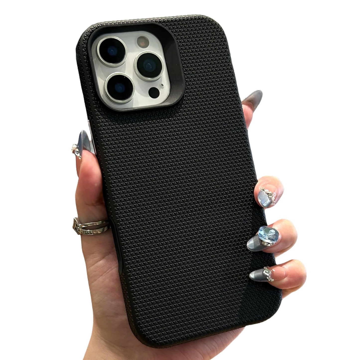 Roymonkey For Iphone 16 Pro Max Case Compatible With Magsafe, Non-Slip Dual Layers, Classic Hybrid Hard Back Phone Case, Shockpr