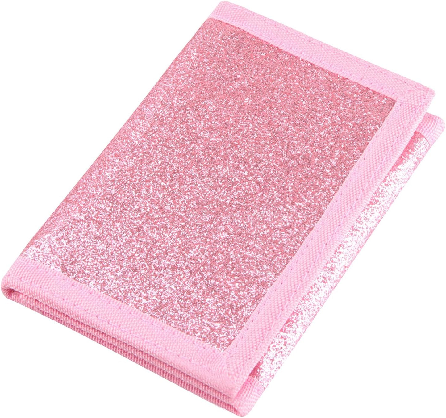 NEICY RFID Blocking Canvas Wallet for Men and Women - Camo Trifold Outdoor Sports Wallets with Magic Sticker for Teen Kids (Rose Bling)