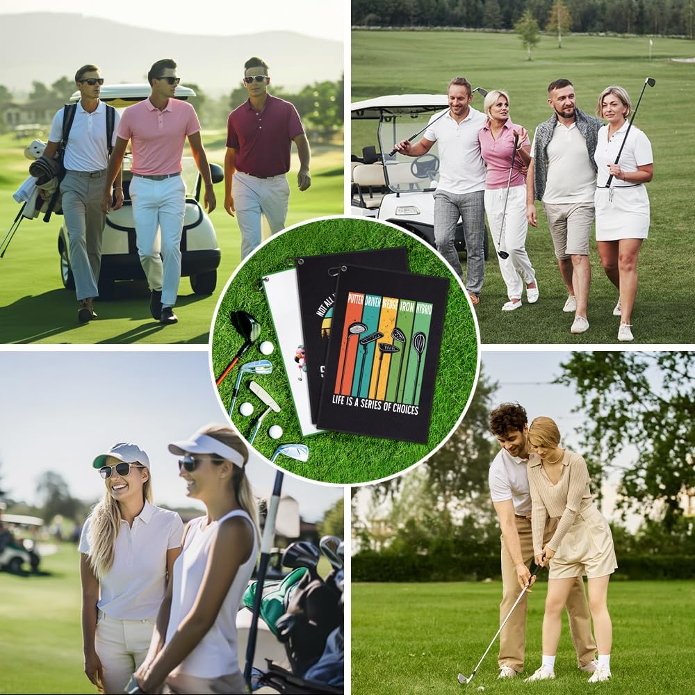 DYJYBMY Not All Who Wander are Lost Some are Looking for Discs Printed Golf Towel for Golf Bags with Clip, Funny Disc Golf Bigfoot Towel, Golf Towel Gifts for Disc Golfer Men Women Disc Golf Lovers