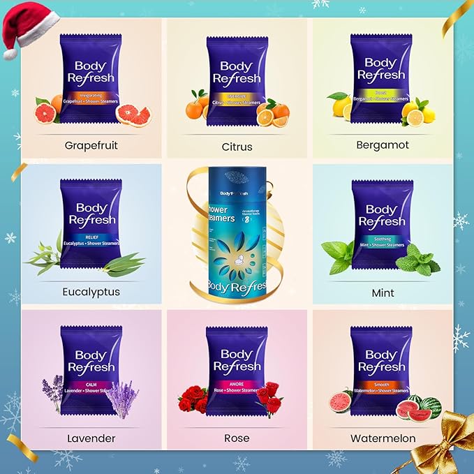 Shower Steamers Birthday Gifts for Men - 8 Pack Shower Bombs Self Care Home Spa Relaxation Gifts, Mens Christmas Stocking Stuffers for Adults, Teens, Boyfriend, Husband