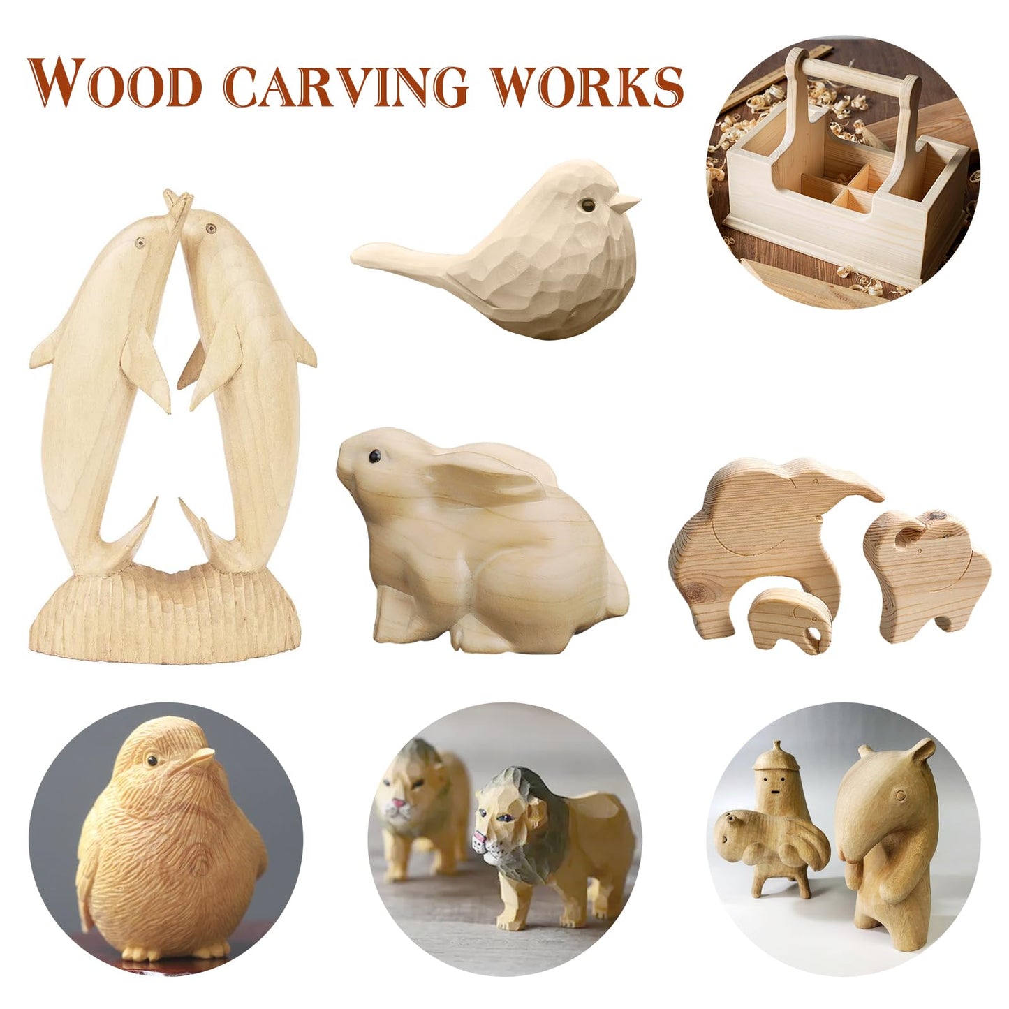 Olerqzer Wood Carving Kit,35-in-1 Wood Whittling Kit for Beginners,Whittling Knife Set Whittling Knife Wood Carving Knives Carving Tools with Large Storage Tool Bag(35PCS)