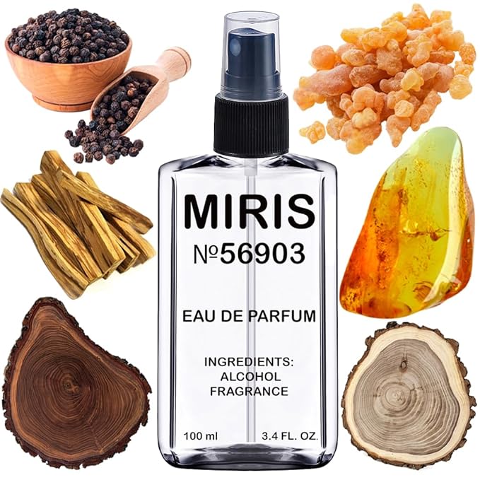 MIRIS No. 56903, Inspired by Ebene Fume, Long-Lasting Unisex Eau de Parfum for Women & Men, Spray 3.4 Fl Oz / 100 ml