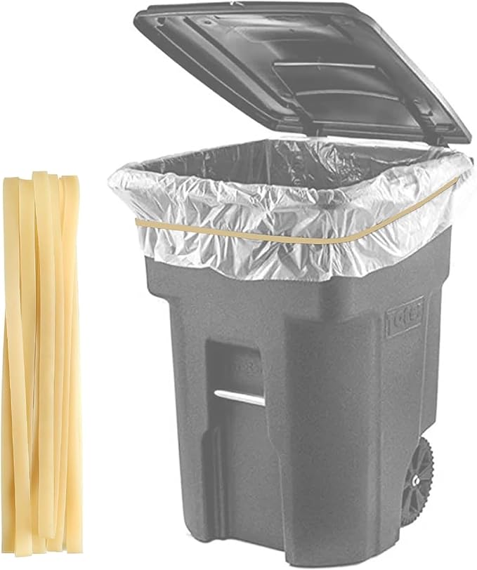 Thick Rubber Bands for 95-96 Gallon Trash Cans(Value 3 Pack,Beige)