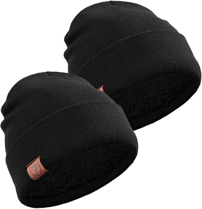 OZERO Winter Beanie Daily Hat - Thermal Polar Fleece Ski Stocking Skull Cap for Men and Women