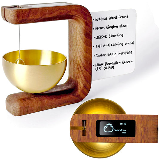 Pro Timer P2 - Elegant Wooden Pomodoro Timer - an Original Productivity Tool with Magnetic Memo Board – High-End Quality Desk Device for Focus, Meditation & Productivity - Ideal for Work & Study