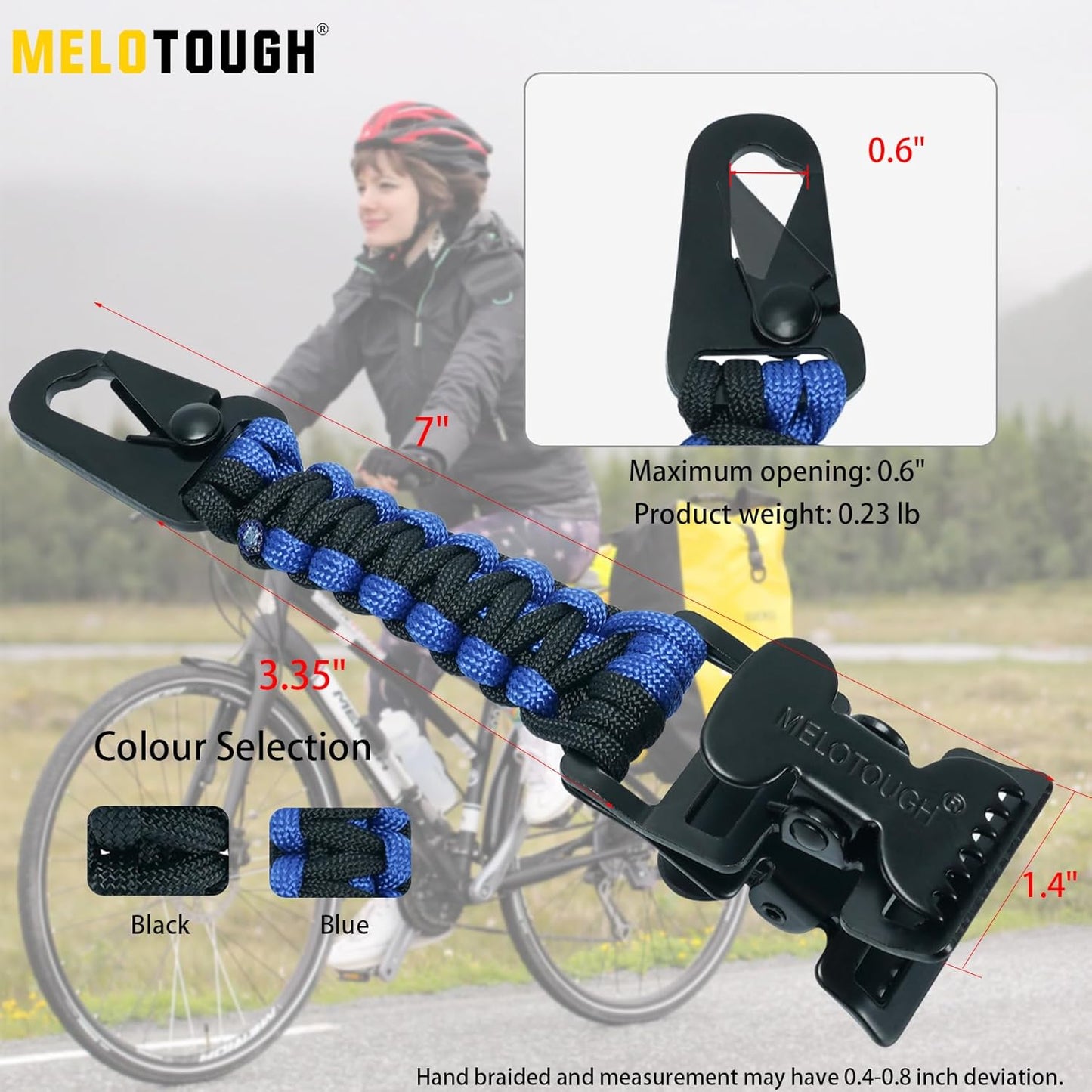 MELOTOUGH Glove Clips Tactical Glove Clip Paracord Work Glove Clip Holder with 2 Alligator Clips for Tactical Backpack,Tool Belt,Outdoor Accessory