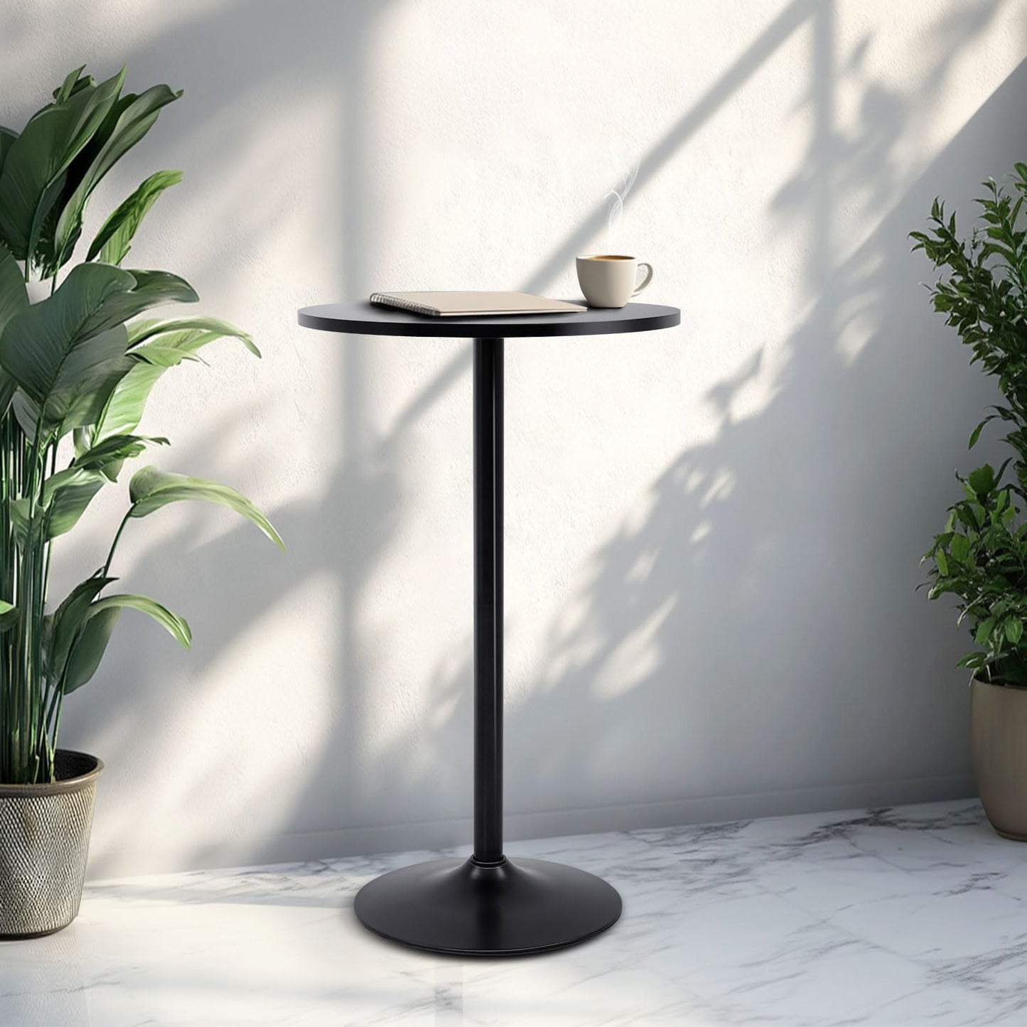 FDW Pub Table 40 Inch Height Cocktail Table Round Bistro Bar Table for Home and Kitchen Dining