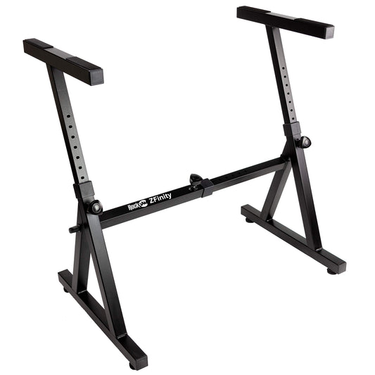 RockJam Z Style Adjustable and Portable Heavy Duty Keyboard Stand with Keynote Stickers & Lessons