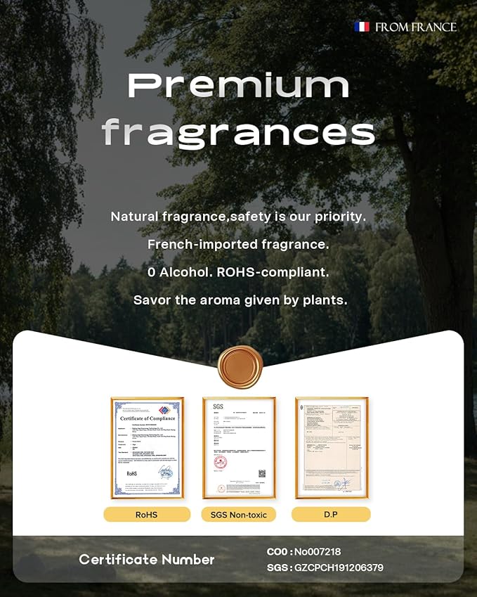 Ceeniu Luxurious Car Air Freshener CF23, Odor Release Gel, 45 oz Large Capacity, Adjustable scent intensity with gear control, Natural Plant Extract, Whispering Pines Scent, Last 4 months