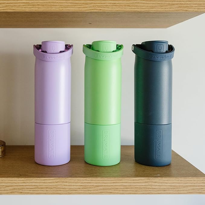 BrüMate Rise 35oz Water Bottle With 100% Leakproof Covered Silicone Straw | Insulated Stainless Steel Water Bottle With Removable Straw | Fast Flow | Soft Sip Silicone Spout | BPA-Free (Lavender)