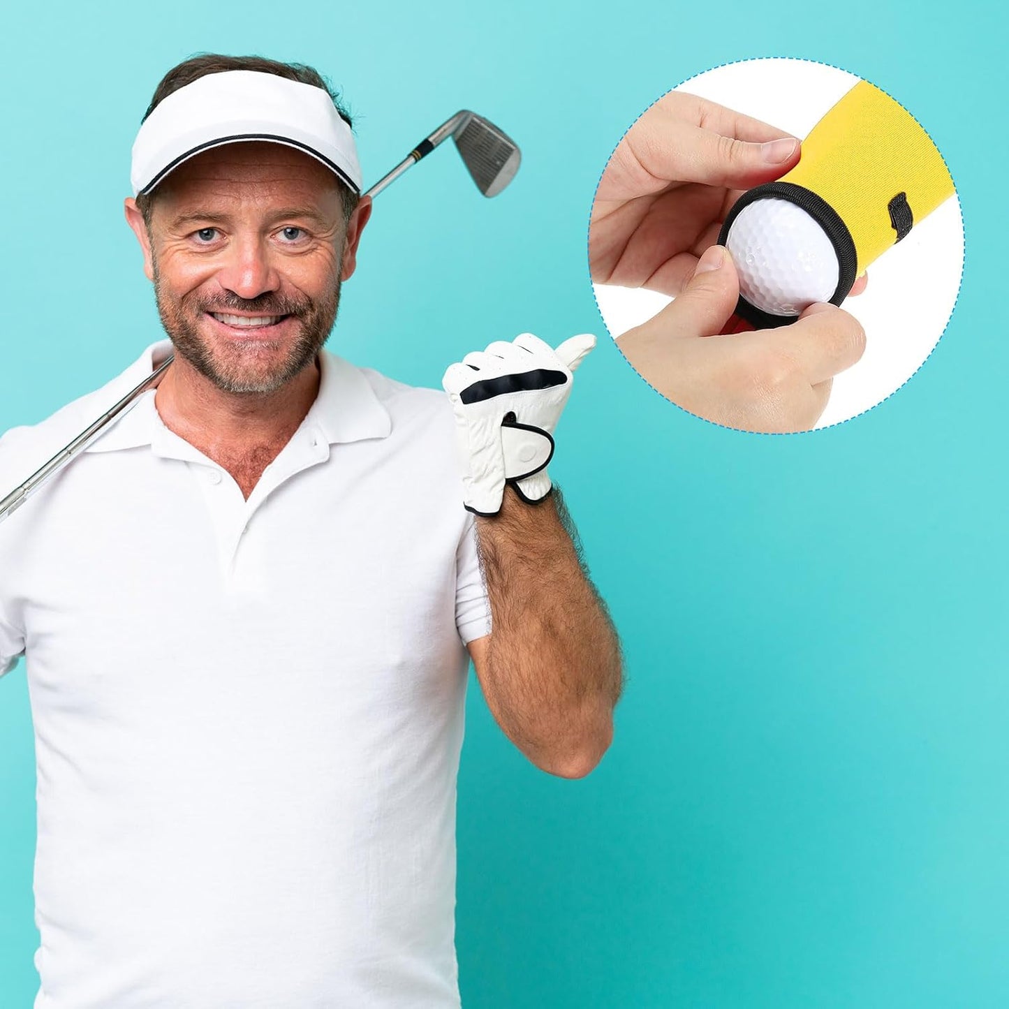 PATIKIL Golf Ball Carry Bag, Golf Tee Holder Pouch Portable Neoprene Golf Ball Holder with Clip for Men and Women Storage Gifts