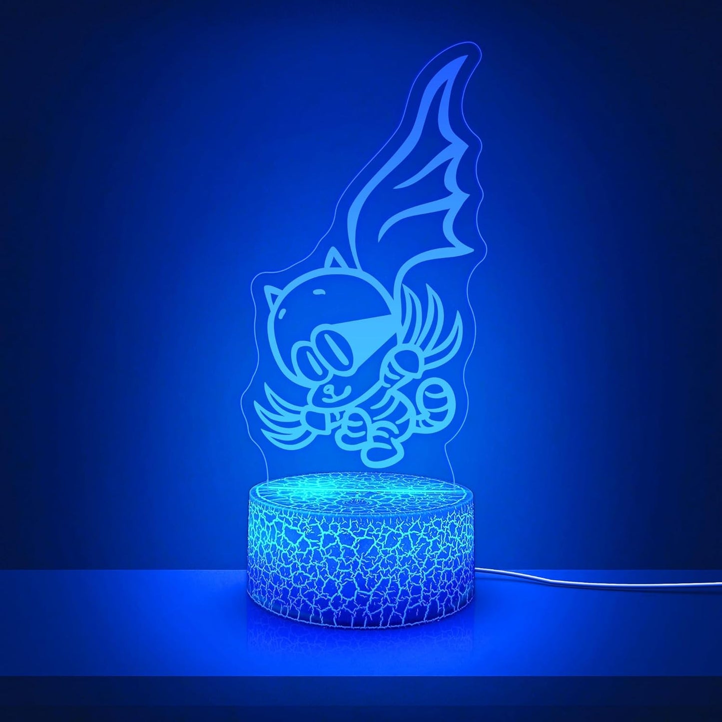 Officially Licensed Dog Man Night Light - Cat Kid LED Glow Light with Removable 7 Colors Base, Kids Bedroom Decor Bedside Lamp, Night Light for Kids, Christmas Birthday Gifts for Boys & Girls