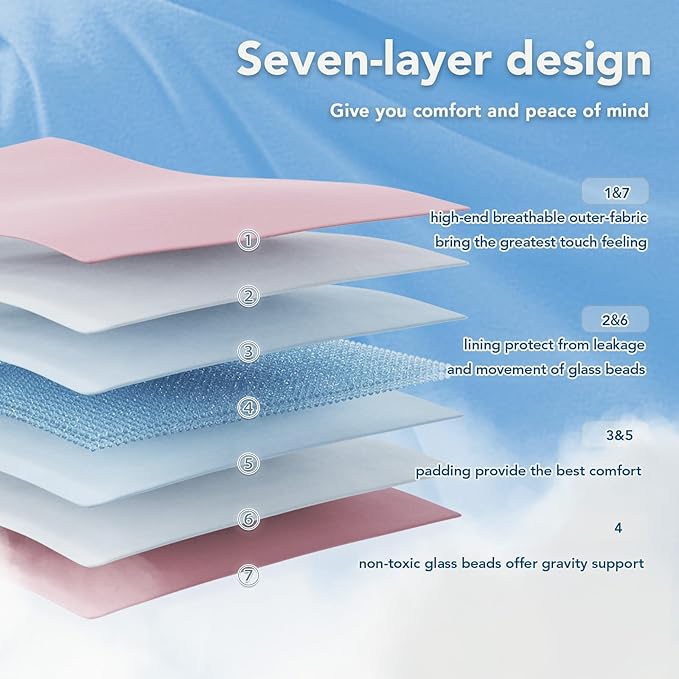 Topcee Weighted Blanket for Adults (20 lbs, 60" x 80") Queen Size Soft Cooling Heavy Blanket Sleeping, Apply to 190-210 lbs Body, Thick Breathable Blanket with Glass Bead, Easy Care