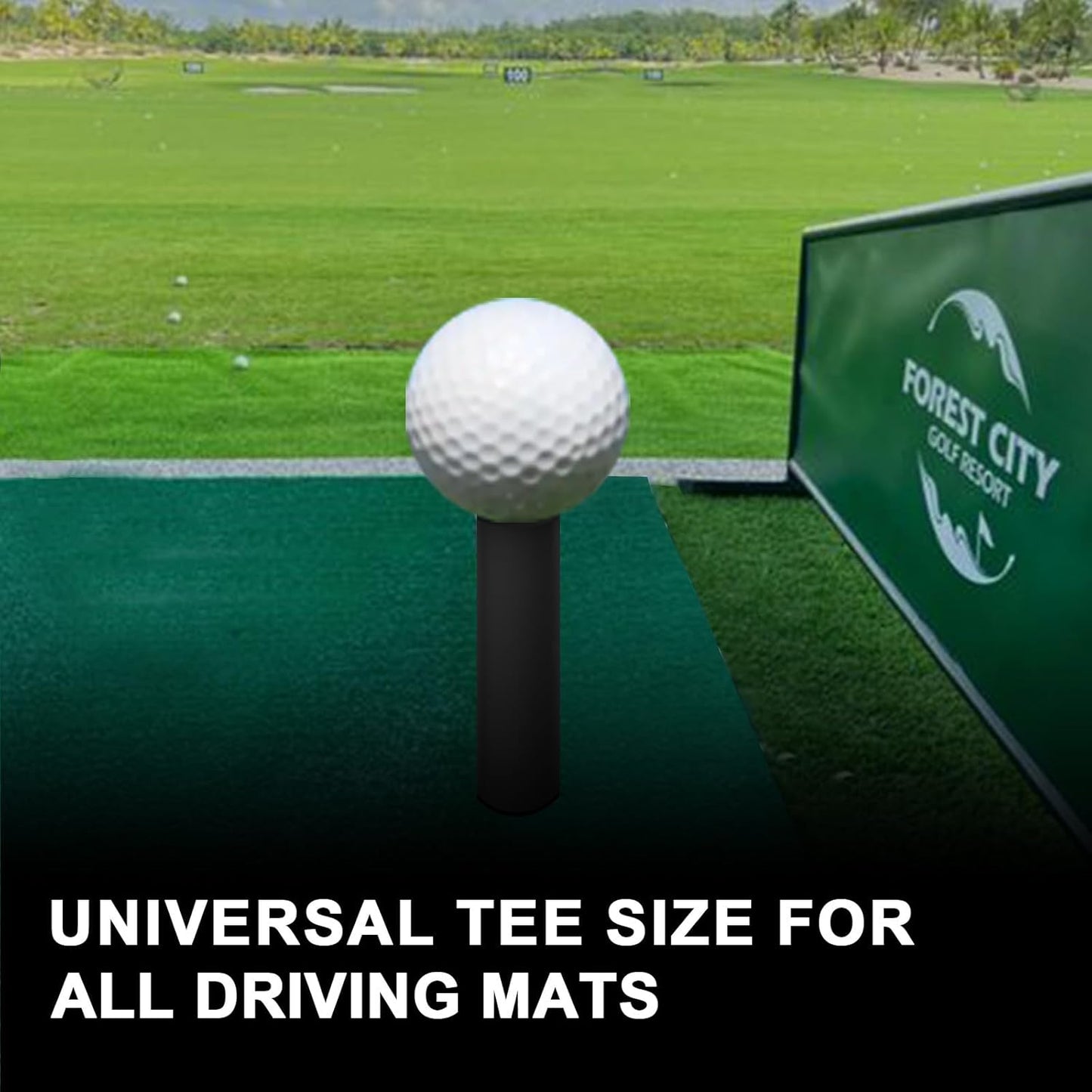 Rubber Golf Tees for Mats & Indoor Golf Simulators - 8 Pack Mixed Size for Driving Range & Indoor and Outdoor Golf Hitting Mats (US Sizes, 8 Sizes)