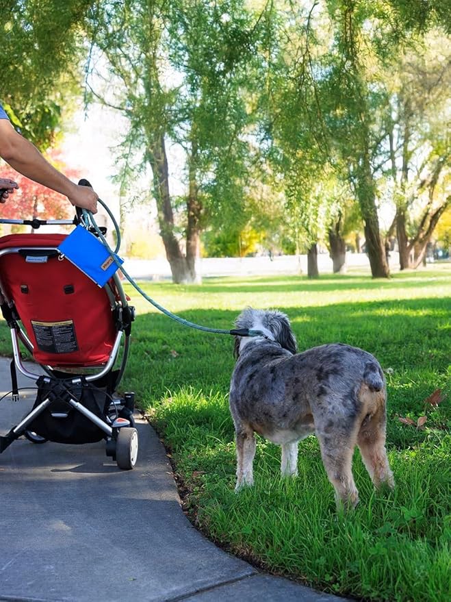 Poop Bag Holders for Leashes with Dog Poop Bags Rolls Biodegradable - Puppy Essentials & Litter Supplies - Durable Dispenser & Leak-Proof Pet Bags, Walking Parks Doggy Accessories Boy Girl Rose Tail