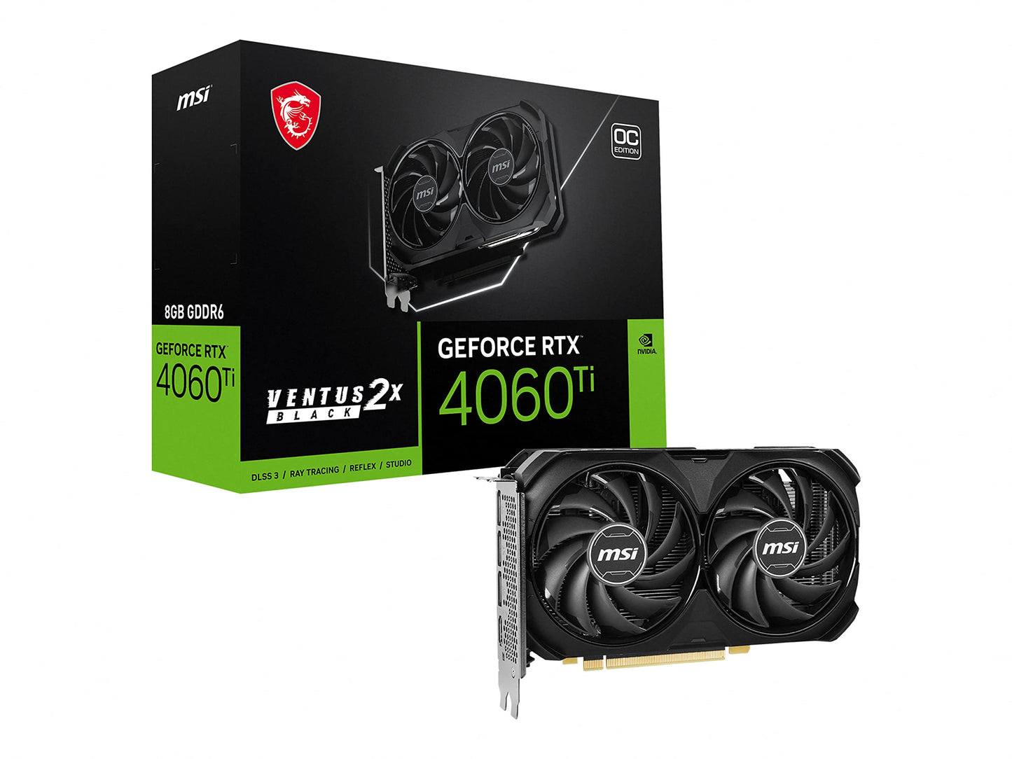 Msi Gaming Geforce Rtx 4060 Ti 8Gb Gdrr6 Extreme Clock: 2580 Mhz 128-Bit Hdmi/Dp Nvlink Torx Fan 4.0 Ada Lovelace Architecture G