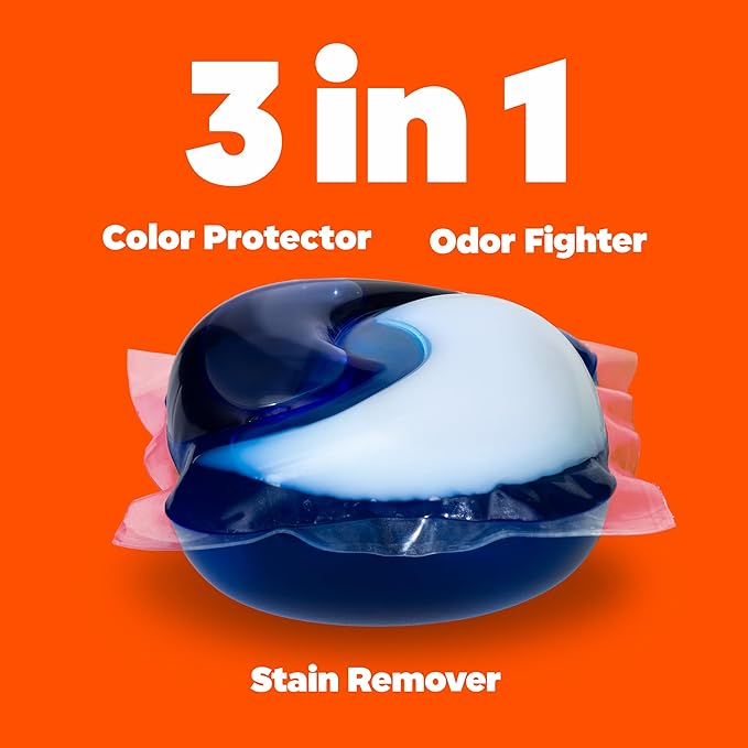 Tide PODS laundry detergent pacs, 3-in-1 Stain Remover, Odor Fighter, Color Protector, 112 Count, HE compatible, Spring Meadow Scent