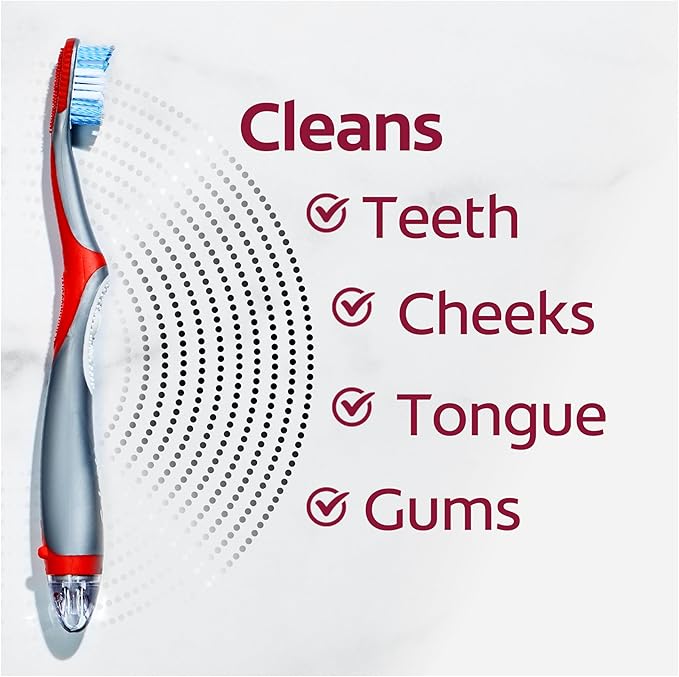 Colgate, 360 Optic White Sonic Battery Powered Vibrating Toothbrush Soft, 2 Count