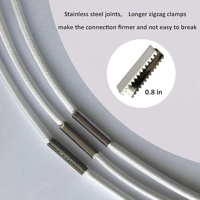 Trash Can Bands, Hongmed Garbage Can Band Keep Trash Bag in Place, Multifunction Large Rubber Bands Fit 13 to 32 Gallon Cans, Set of 3 in White