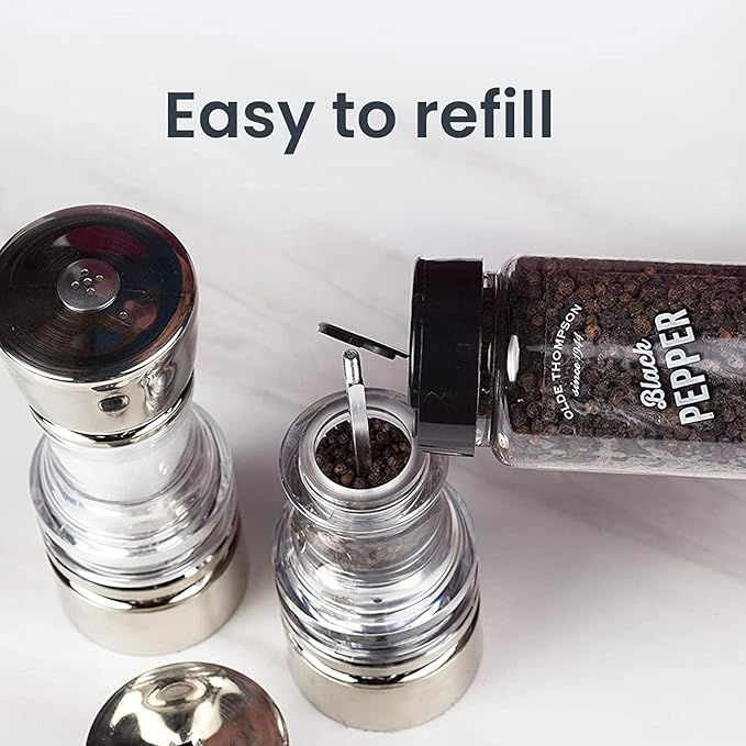 Olde Thompson 6.5" Crown Adjustable Peppermill & Saltshaker Set