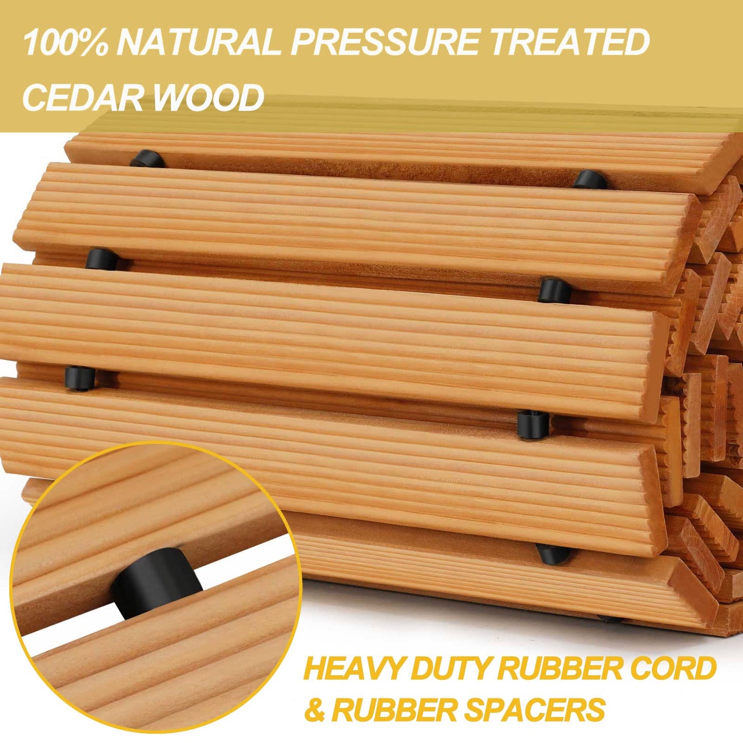 TONAHUTU 8FT Wooden Garden Pathway, Roll Out Wooden Pathway Weather-Resistant Walkway for Outdoor Patios 17" W Roll Out Hardwood Walkway with Non-Slip Surface Wedding Party Pathways (Straight)