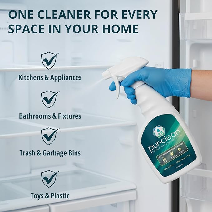 EvaClean PurClean & PurPower – Ready to Use, 1 All Purpose Cleaner & 1 Heavy Duty Degreaser, 32 FL Oz. Each, Biodegradable, Non-Butyl, Multi-Surface Cleaning & Degreasing for Facilities & Industry