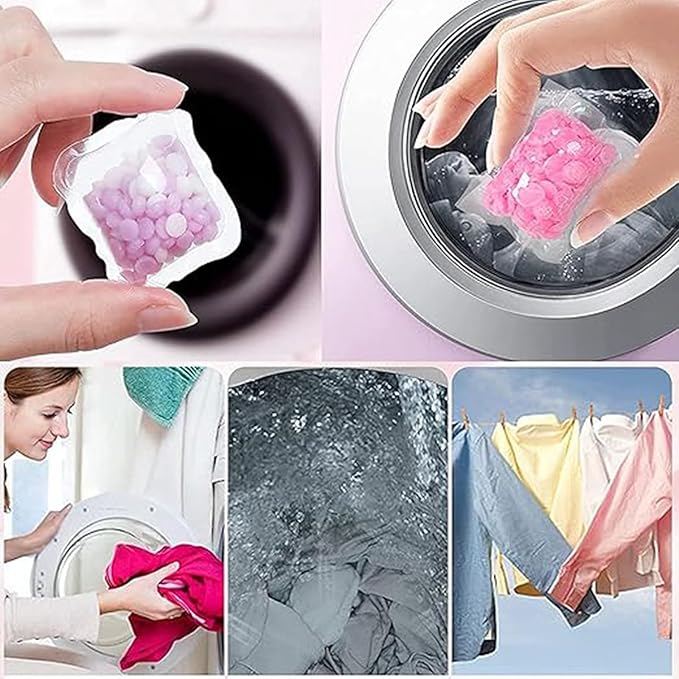 30-Pack Laundry Scent Booster Beads – Long-Lasting Fragrance, Fabric Softening & Anti-Static Laundry Enhancer, Fresh Scent Beads Laundry Beads for Washer (2)